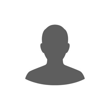 Silhouette of a person's head and shoulders against a white background, representing a generic user profile icon