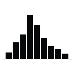 business graph on white