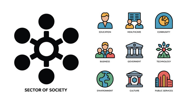 Sector of Society Icon Set