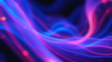 Vibrant purple and blue neon light trails in dynamic motion © Shah