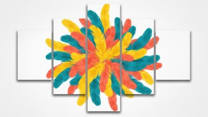 Vibrant abstract art piece with colorful brushstrokes