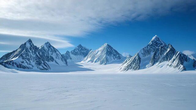 snowy peaks of the watkins range greenland timelapse video