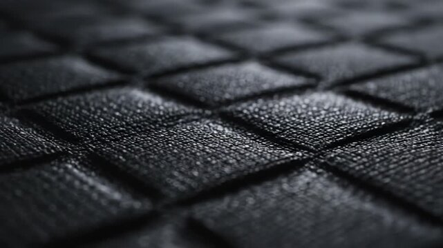 Black textured surface with diamond pattern or design 4k video