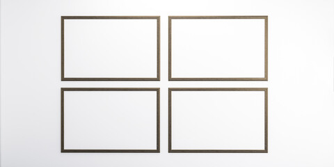 Contemporary Setting Showcasing Identical Framed Artworks Organized With Balance And Openness