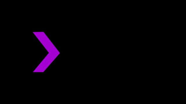 Sleek Purple Chevron Arrow Motion Graphic Loading Sequence on Black Background