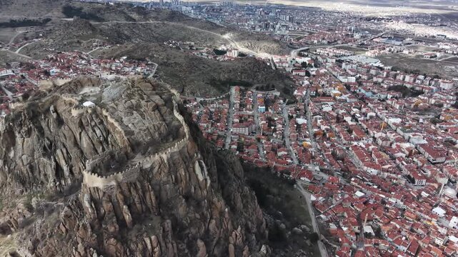 aerial view of the Afyon Castle