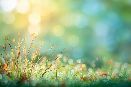 A Close Up Of A Grass With A Blury Background