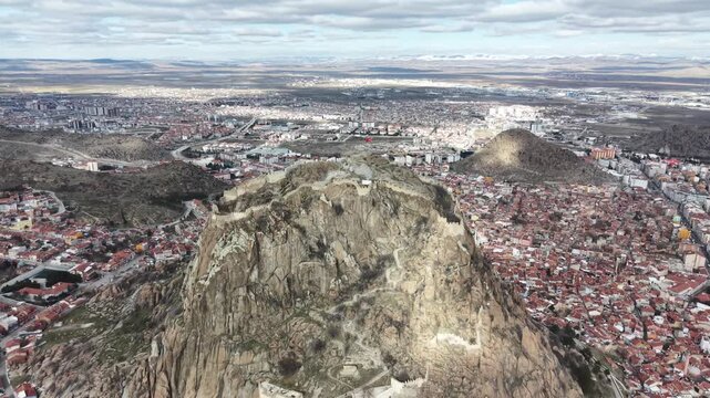 aerial view of the Afyon Castle