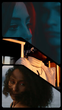 Vertical Split Screens 3 Frames 10