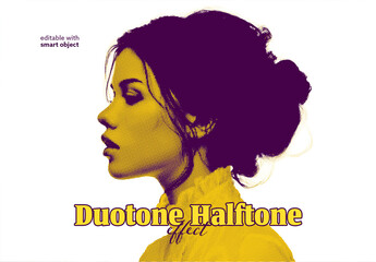 Dutone Halftone Photo Effect