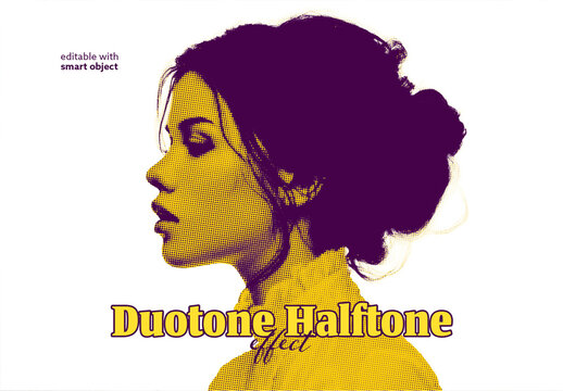 Dutone Halftone Photo Effect