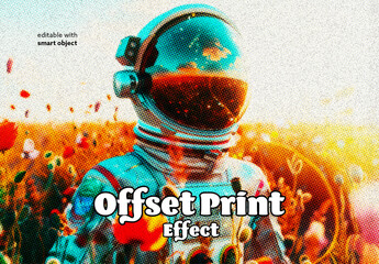 Offset Print Dots Photo Effect