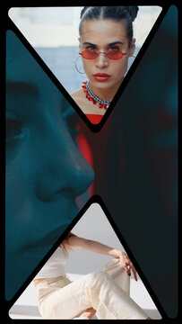 Vertical Split Screens 3 Frames 09