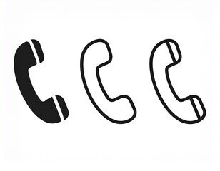 phone icon set, Telephone call sign, Contact us 
