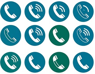 phone icon set, Telephone call sign, Contact us 