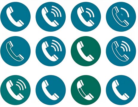 phone icon set, Telephone call sign, Contact us 
