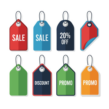Sales Tags and Price Labels Set