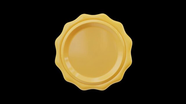 golden badge with wrong decision sign symbol on a dark background