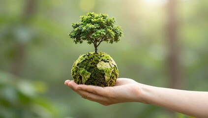 hands holding a tree