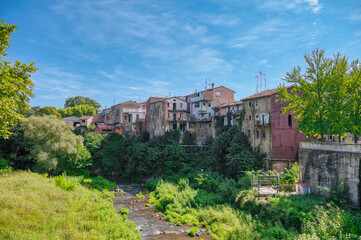 Obraz premium San Juan de Fuentes or San Juan les Fonts is a Spanish municipality in the province of Girona located in the Catalan region of La Garrocha.