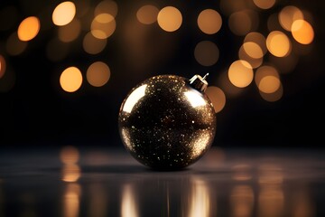 Shimmering Holiday Ornament Ball Isolated &mdash; Glitter Metallic Bauble Photo christmas tree decorations