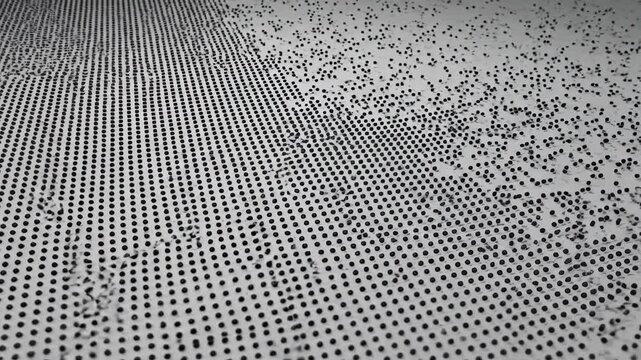 Halftone pattern with black dots on a white background 4k video