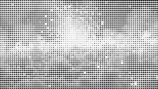Dark heart halftone abstract background, Moody heart texture design