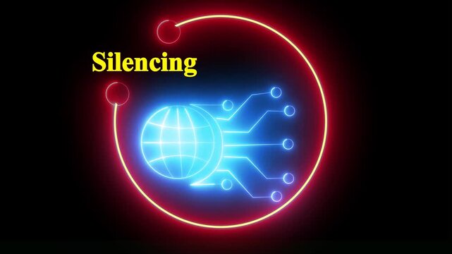 Silencing Text Underline Animation.Red underline highlighter animation. Highlight animation for important topic marking text.