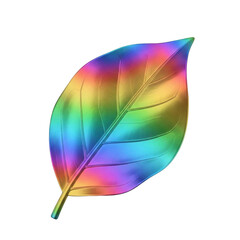 Naklejka premium Iridescent Rainbow Leaf