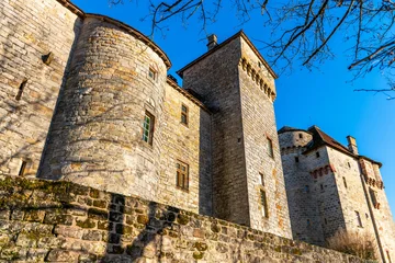 Fototapeten Mediterranes Europa The castle of Saint-Hilaire in Curemonte, a medieval village in Corrèze, Nouvelle-Aquitaine, France  © FredP