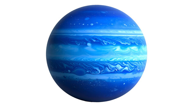 Planet neptune gas giant with transparent background