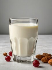 A glass of milk