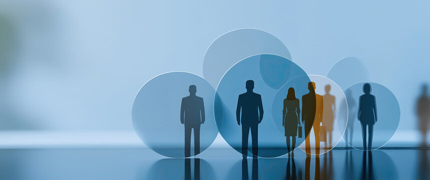 Human resources professional selecting qualified candidates through transparent recruitment process visualization.