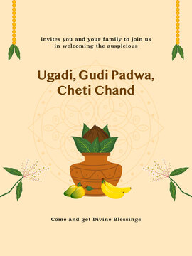 Ugadi, Gudi Padwa, and Cheti Chand invitation