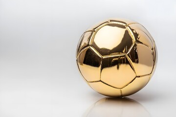 Naklejka premium Luxury Golden Soccer Ball Minimal high resolution picture