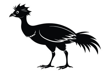 Fototapeta premium curassow silhouette line art vector illustration