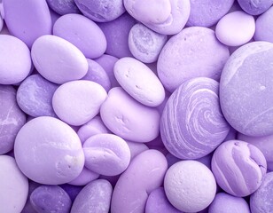 Lavender Pebbles - A Serene Collection of Smooth Stones.