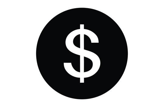 doller vector icon with round shape