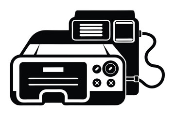 Fototapeta premium cpap machine silhouette line art vector illustration