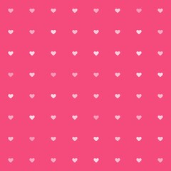 Pink heart Valentine pattern background.