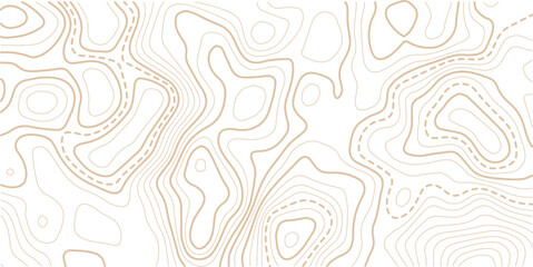 Seamless Light topographic topo contour map background, vector illustration .. Modern design with White background with topographic wavy pattern design.paper texture Imitation of a geographical map.
