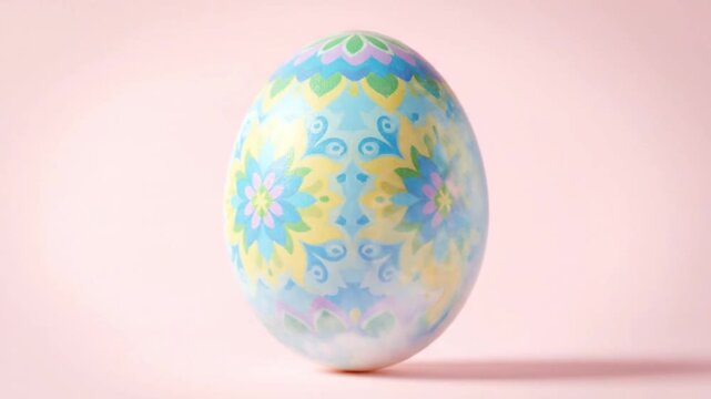 White egg transforming into a watercolor and then a patterned Easter egg for spring decoration and festive design