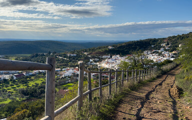 Fototapeta premium Aerial view of Portuguese village Alte.
