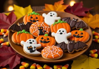 Fototapeta premium Delightful halloween-themed cookies