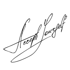 Accept yourself handwritten