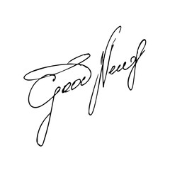 Good news handwritten