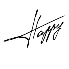 Happy handwritten