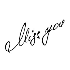 Miss you handwritten