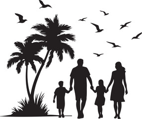 Romantic Beach Couple Silhouette