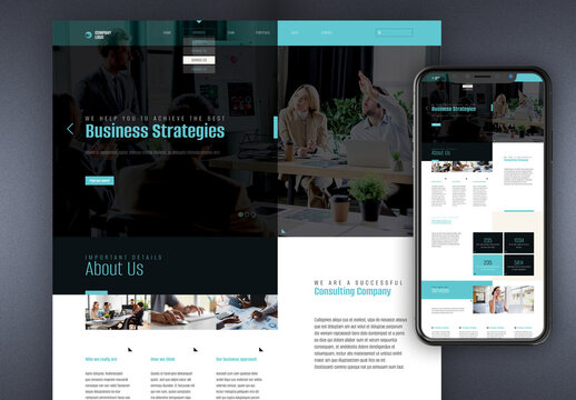 Website Design Layout for Business Company